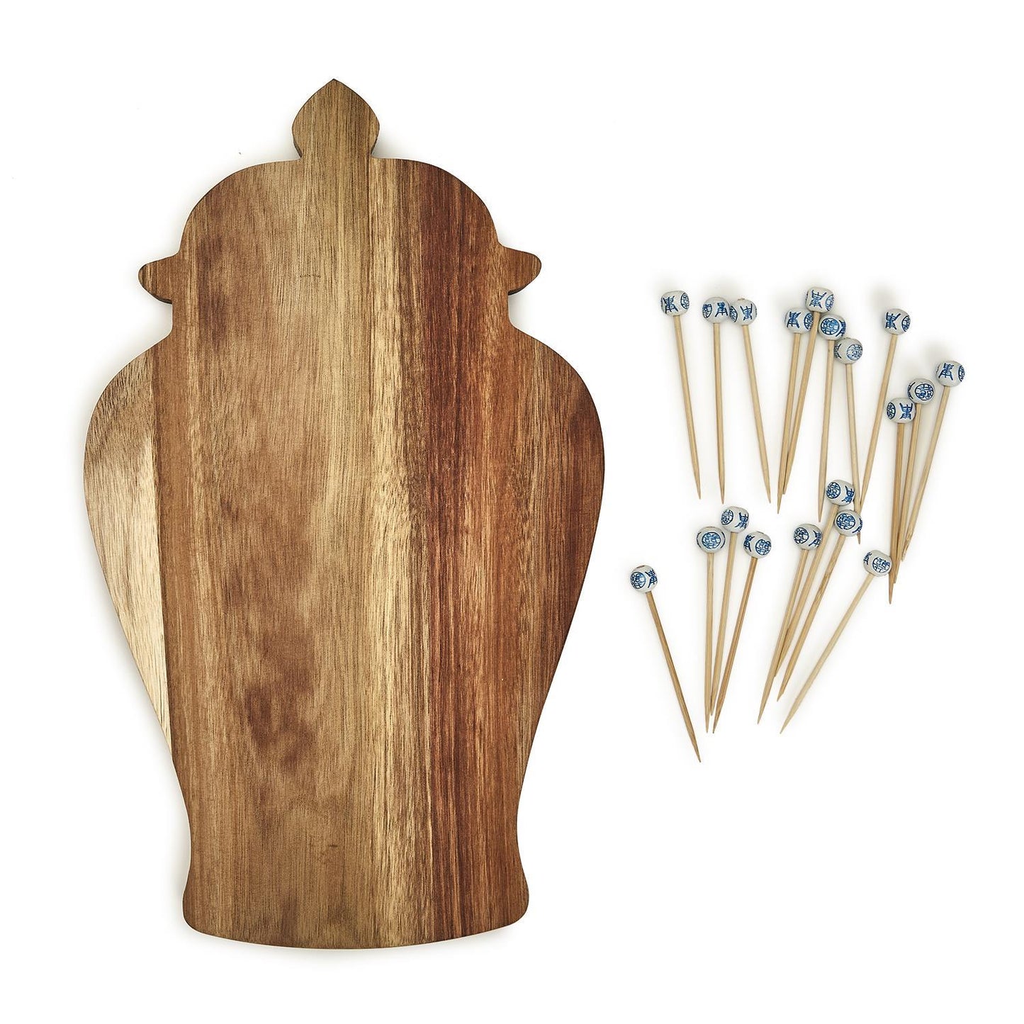 Ginger Jar Shape Charcuterie Cheese Board with 20 Picks