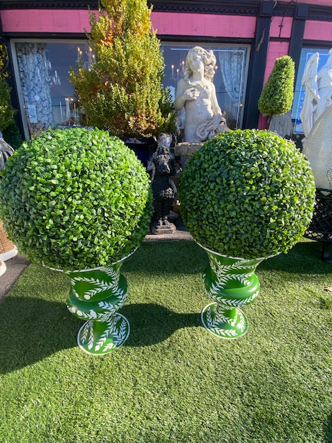 Chinoiserie  Tole Urn  &  Pedestal