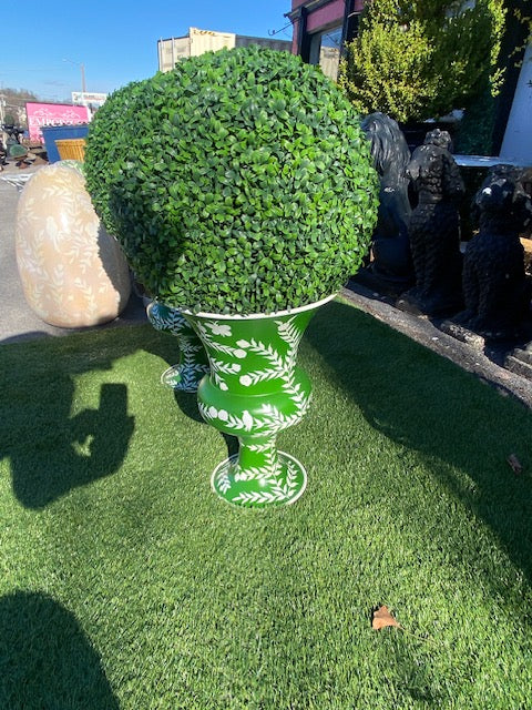 Chinoiserie  Tole Urn  &  Pedestal