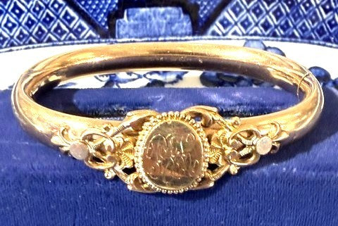 Antique Gold Filled Bangle Bracelet