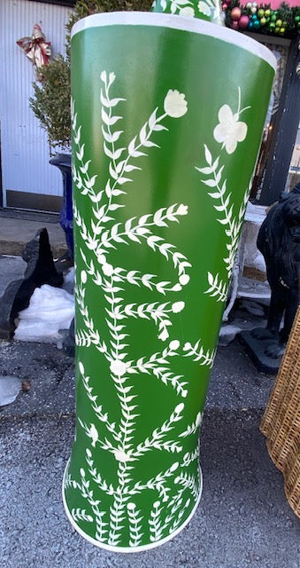 Chinoiserie  Tole Urn  &  Pedestal