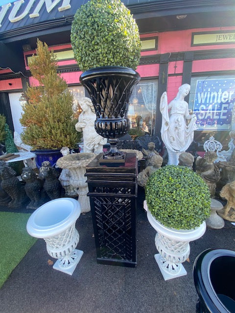 Fretwork Urn & Pedestal
