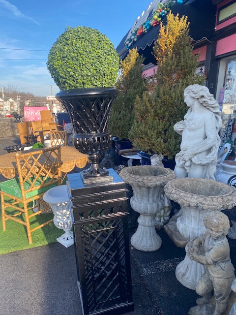 Fretwork Urn & Pedestal