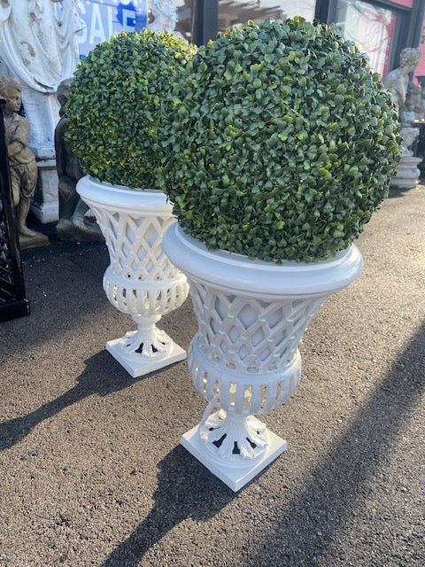 Fretwork Urn & Pedestal