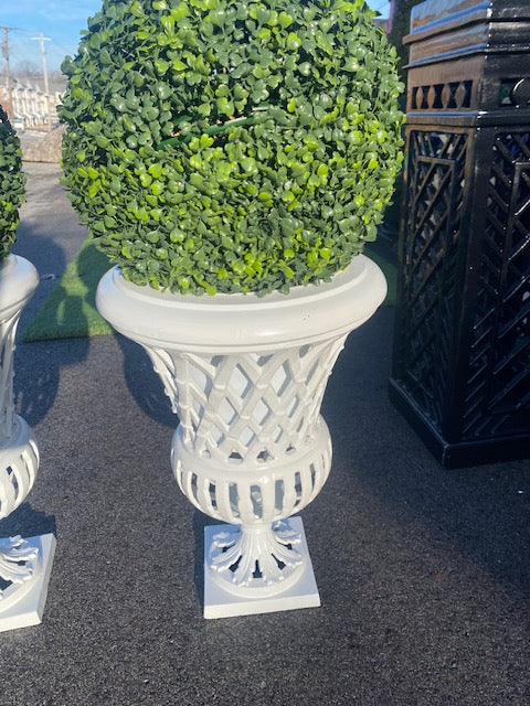 Fretwork Urn & Pedestal