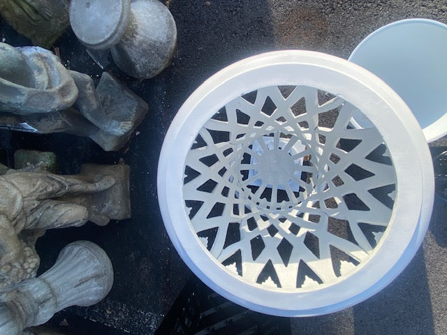 Fretwork Urn & Pedestal