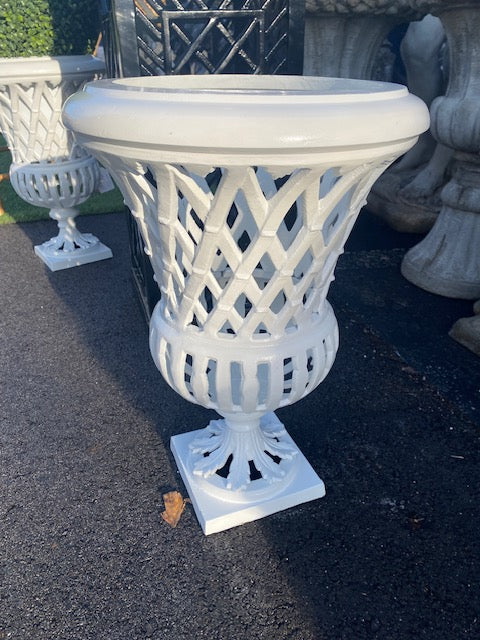 Fretwork Urn & Pedestal