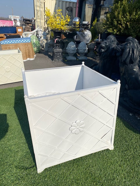 Fretwork Iron Planter 20"