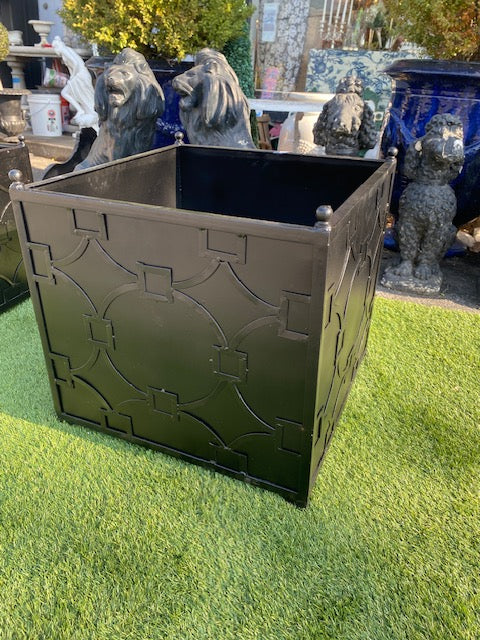 Fretwork Iron Planter 20"