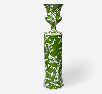 Chinoiserie  Tole Urn  &  Pedestal