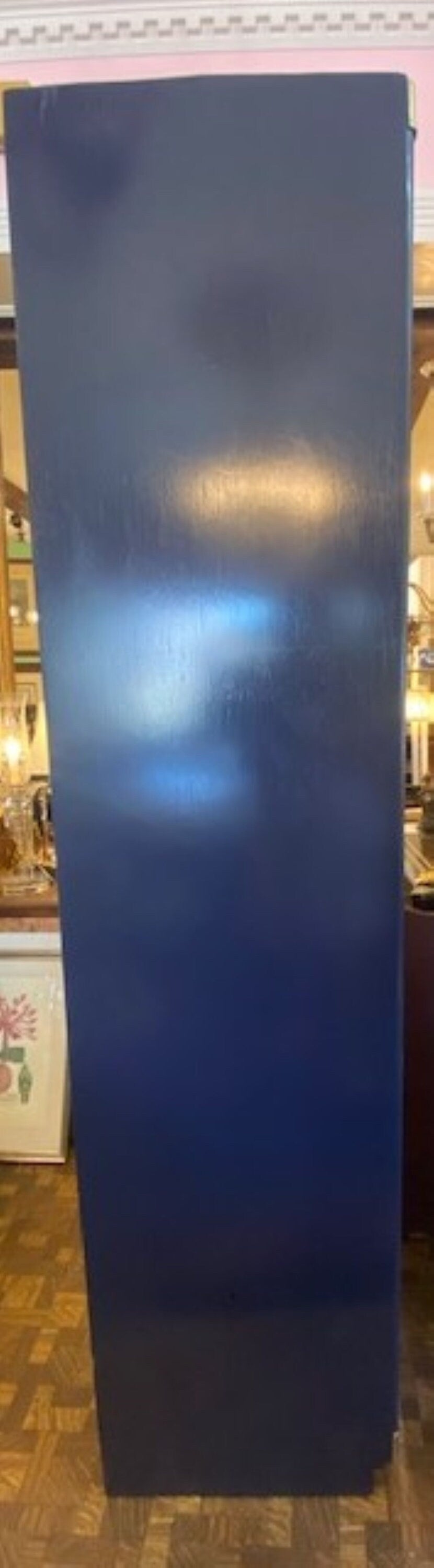 SALE Striking Drexel Campaign Bookcase Custom Lacquered Navy Blue Benjamin Moore