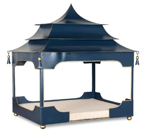 Chinoiserie Pagoda Style metal Dog Cat Bed