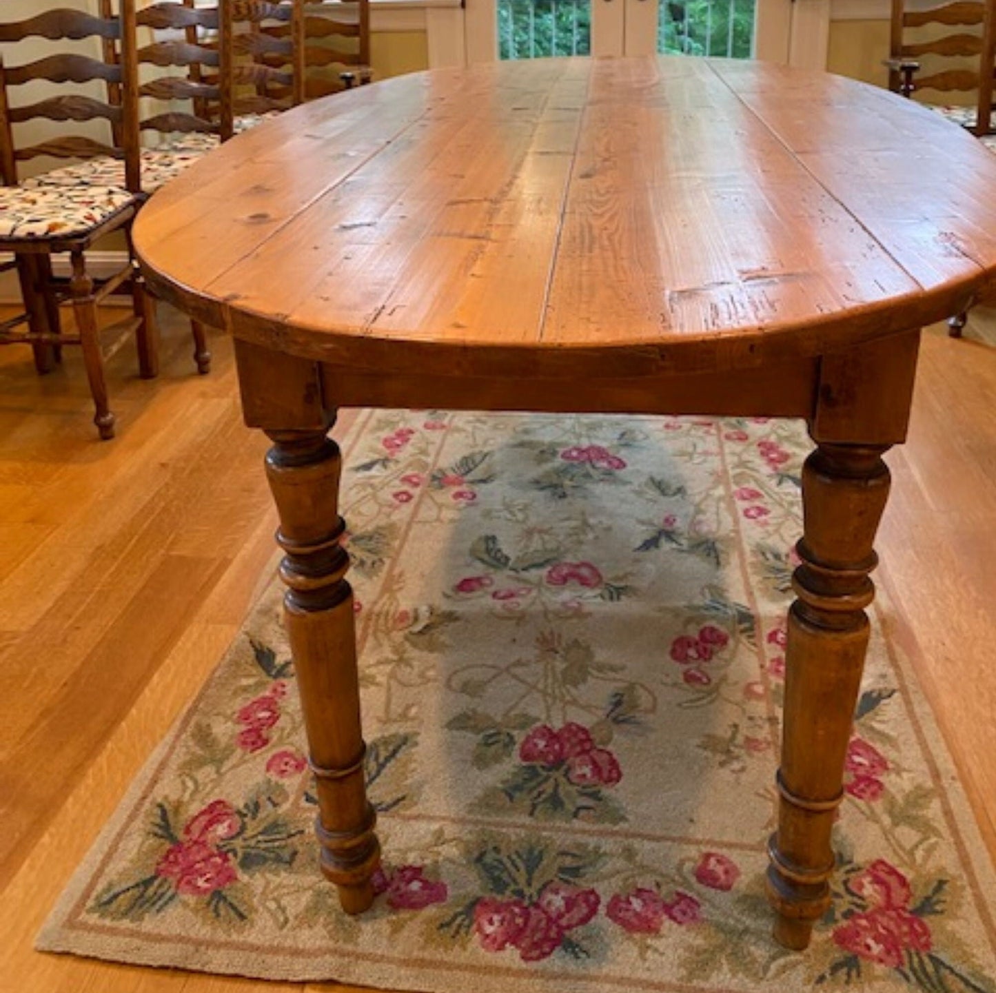 Sold English Pine Oval Farmers Table