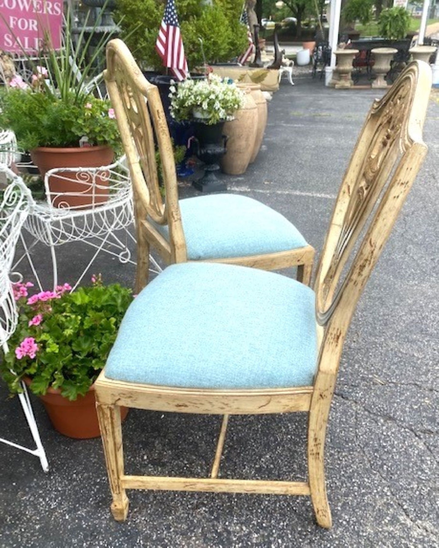 Beautiful Set of Shield Back Side Chairs