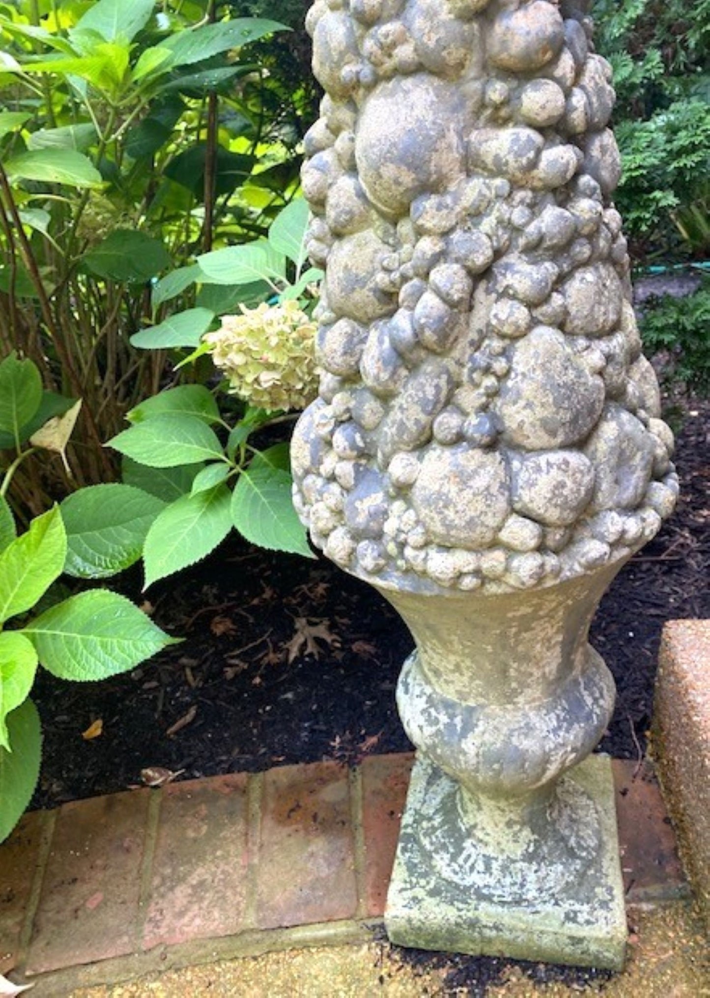 SOLD Vintage Concrete Topiaries Pair