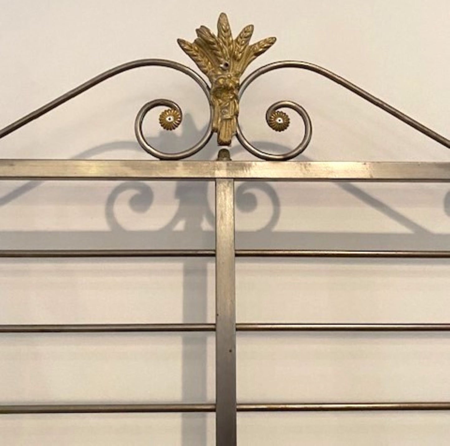Beautiful Vintage Iron & Brass Bakers Rack