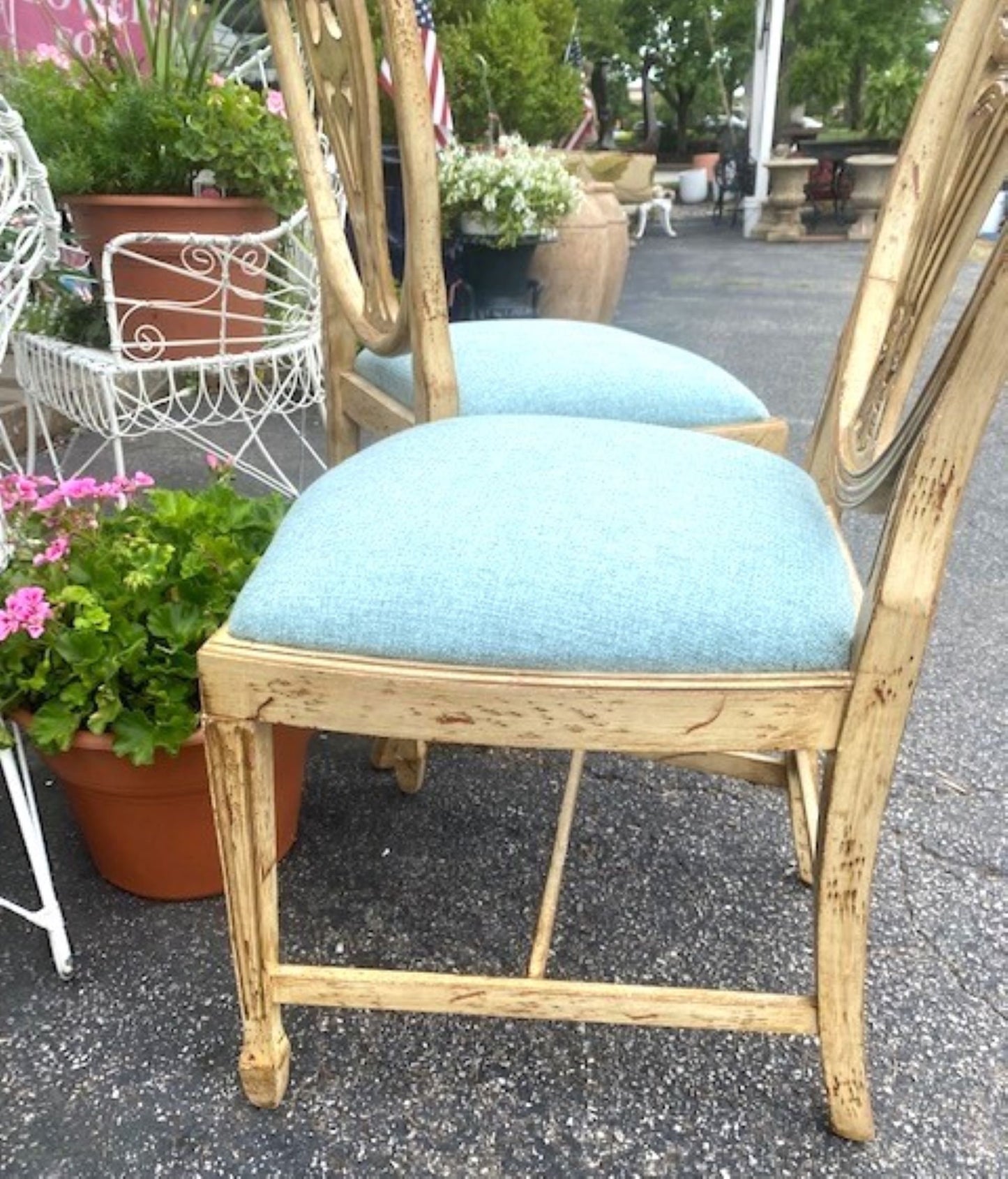 Beautiful Set of Shield Back Side Chairs