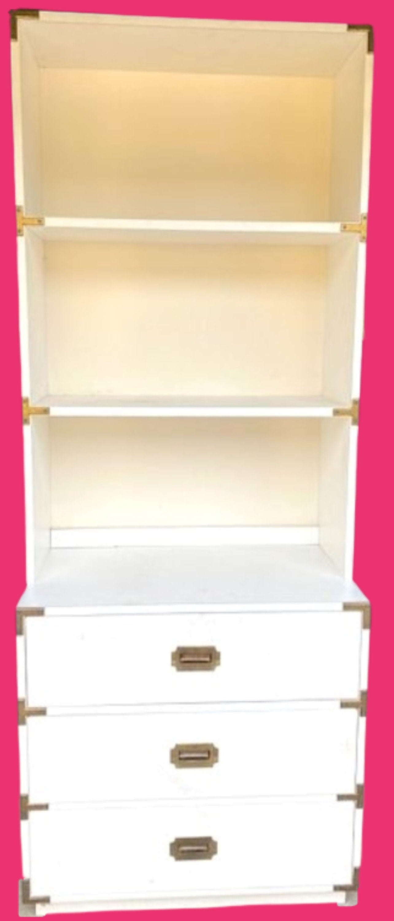LACQUER DESIGN Your Own Pair of Campaign Bookcases with Drawers