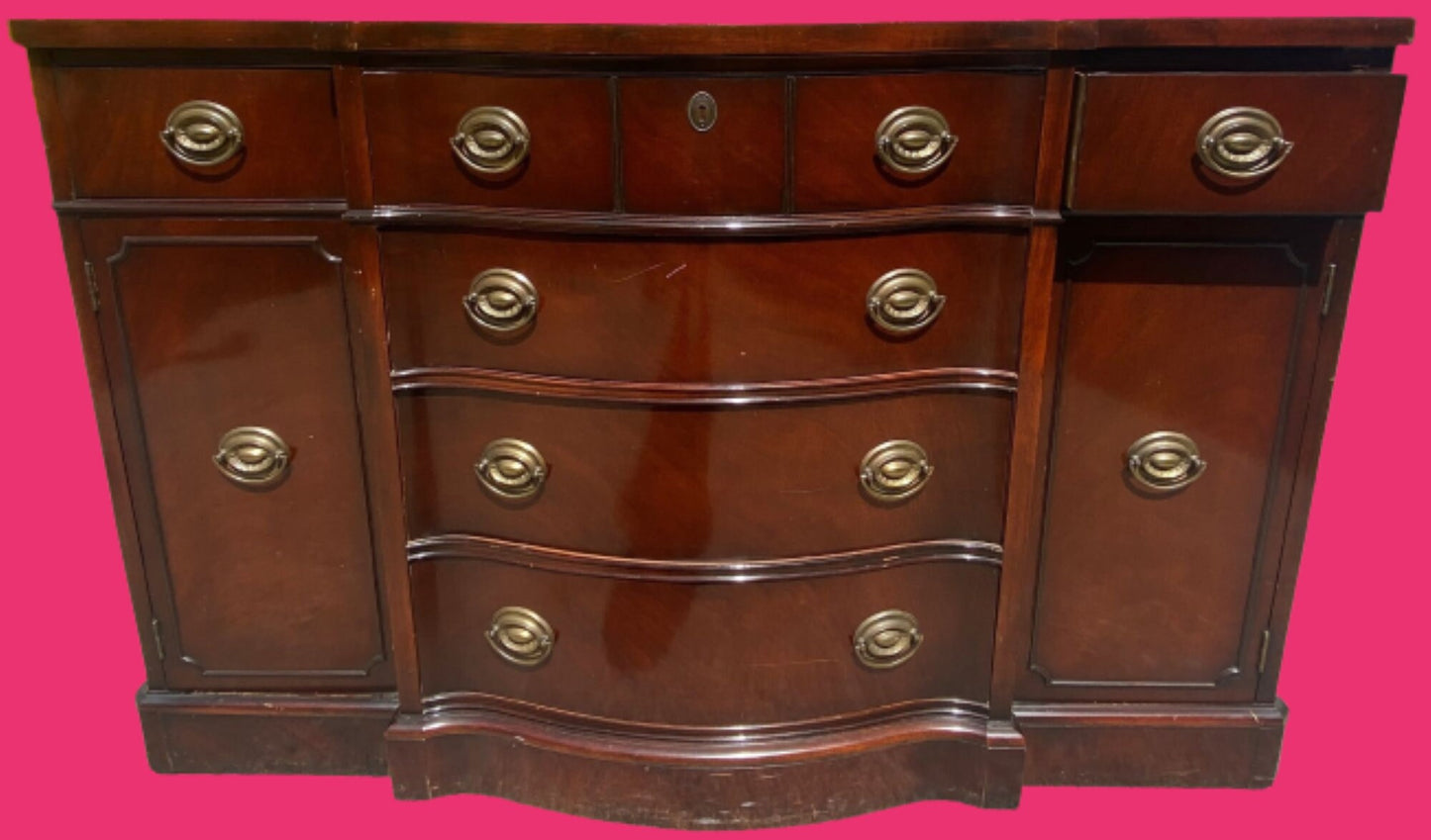 LACQUER DESIGN Your Own Drexel Bow Front Buffet / Sideboard