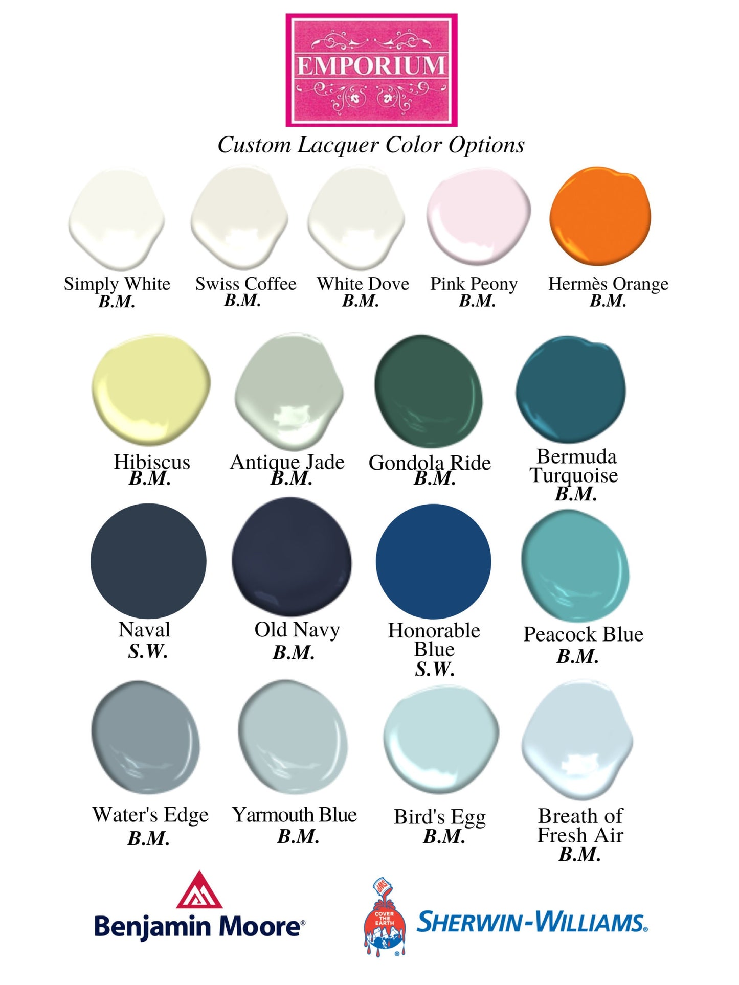 LACQUER DESIGN Your Own Bakers 3 Drawer chest