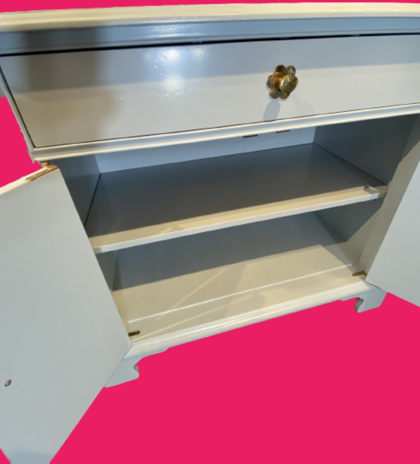 Custom Lacquered Vintage Cupboard