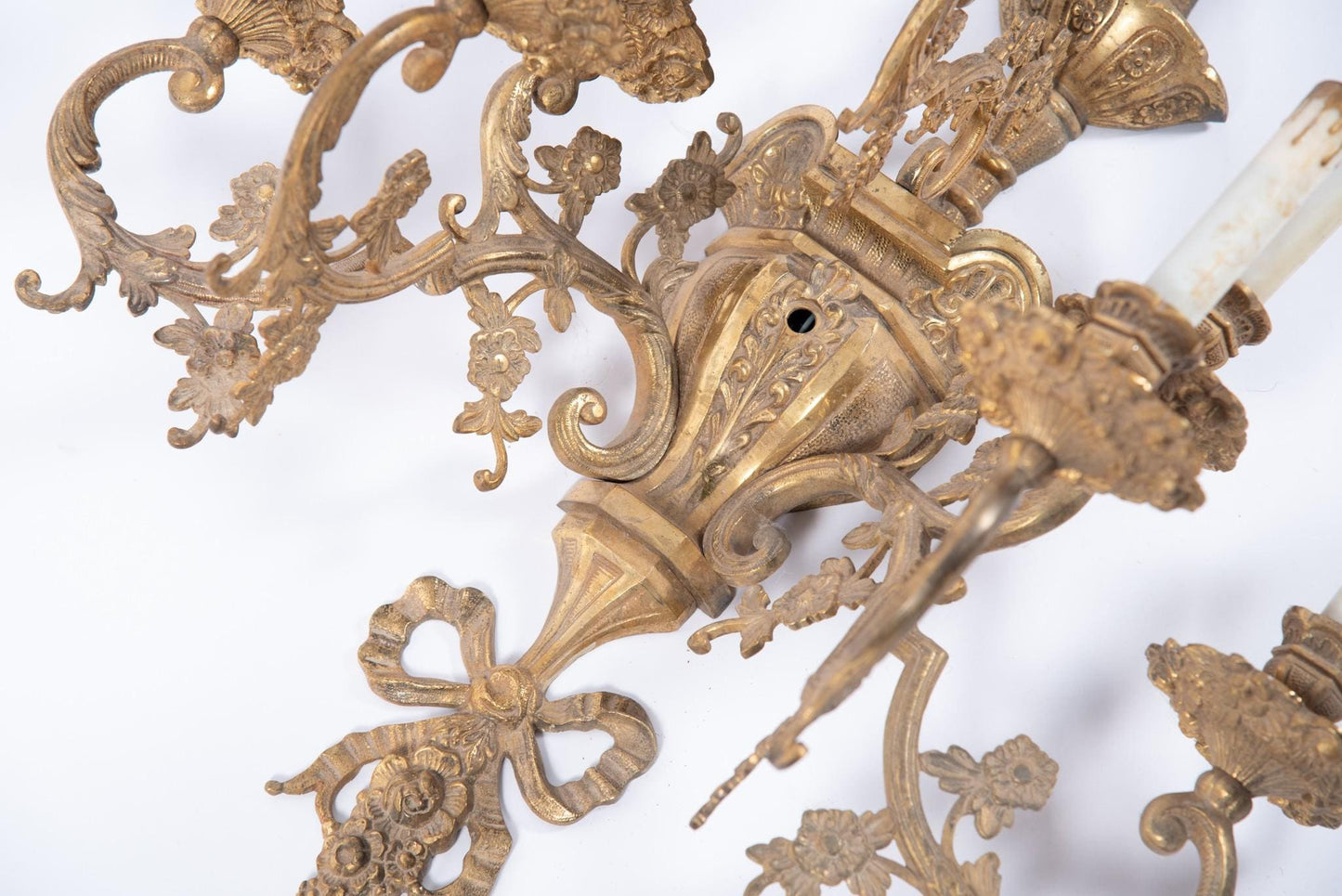 Gorgeous French 7-Arm Brass Sconce