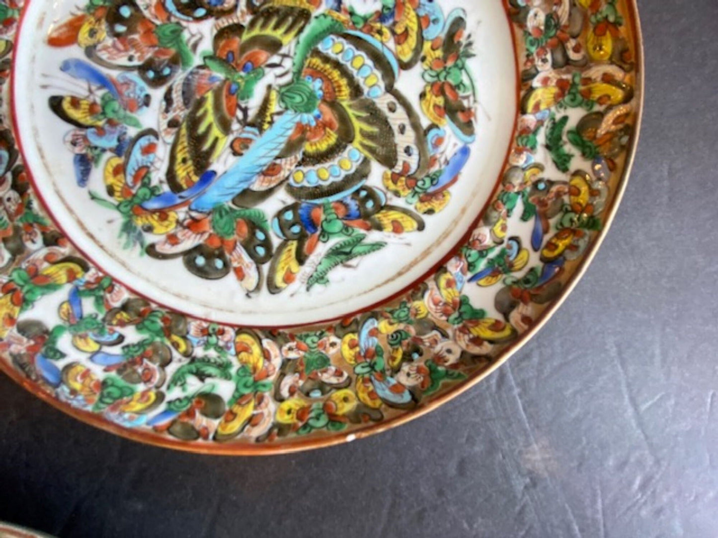 Rare set of 4 Chinese 1000 Butterfly Plates