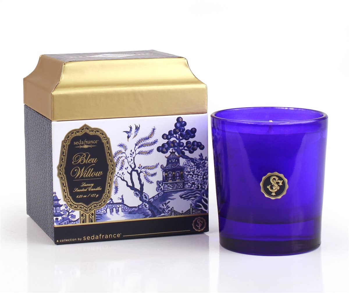 Bleu Willow Bleu et Blanc Box Candle
