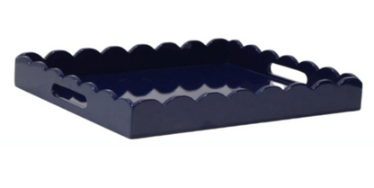 Beautiful Scalloped Lacquer Trays