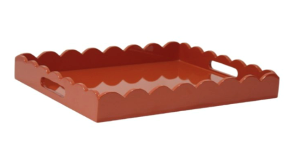 Beautiful Scalloped Lacquer Trays