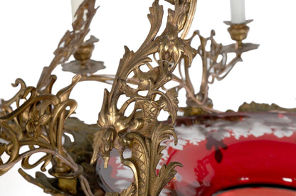 GILT BRONZE FOLIATE EIGHT-LIGHT CHANDELIER