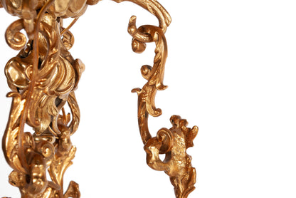 GILT BRONZE EIGHT-LIGHT CHANDELIER