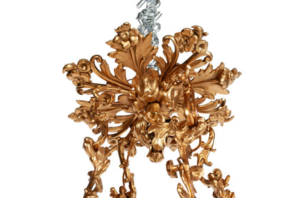 GILT BRONZE EIGHT-LIGHT CHANDELIER