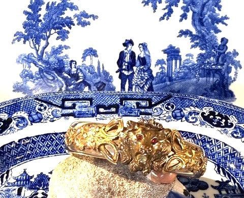 Victorian Gold Filled Lion Bangle