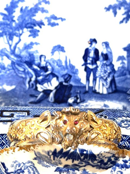 Victorian Gold Filled Lion Bangle