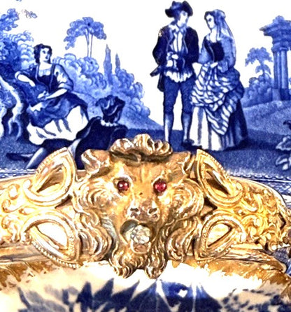 Victorian Gold Filled Lion Bangle