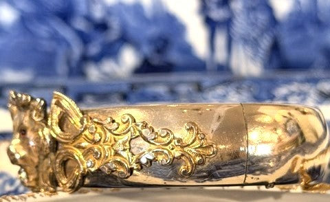Victorian Gold Filled Lion Bangle
