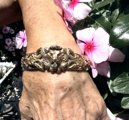 Victorian Gold Filled Lion Bangle