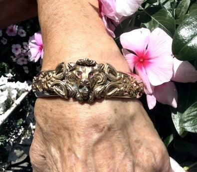 Victorian Gold Filled Lion Bangle