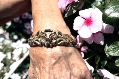 Victorian Gold Filled Lion Bangle