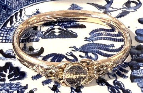 Antique Gold Filled Bangle Bracelet