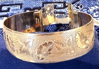 Antique  Gold Filled Belt Buckle  Bangle Bracelet