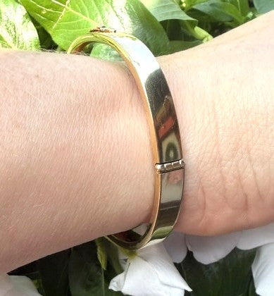 Vintage Gold Filled Leaf Bangle Bracelet