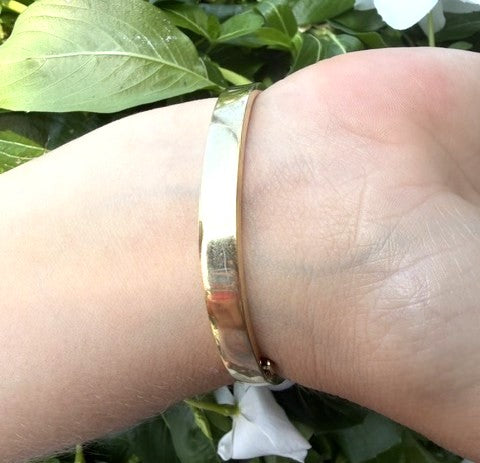 Vintage Gold Filled Leaf Bangle Bracelet