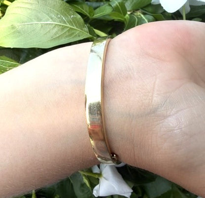 Vintage Gold Filled Leaf Bangle Bracelet