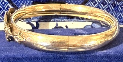 Antique 1907 Edwardian Austin & Stone Gold Filled Bangle Bracelet