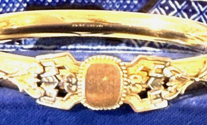 Antique 1907 Edwardian Austin & Stone Gold Filled Bangle Bracelet