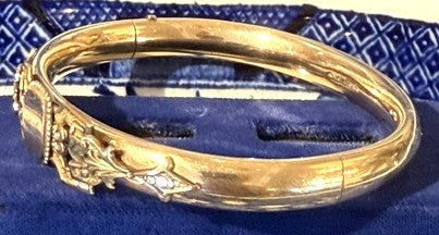 Antique 1907 Edwardian Austin & Stone Gold Filled Bangle Bracelet