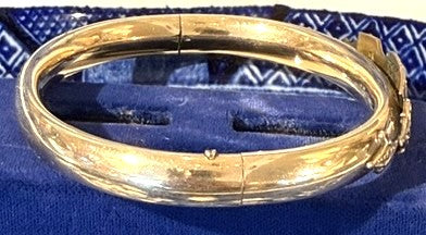 Antique 1907 Edwardian Austin & Stone Gold Filled Bangle Bracelet