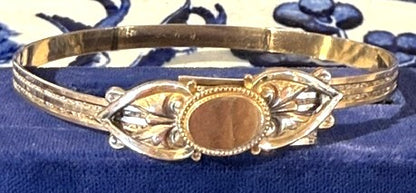 Antique Victorian  B& H Signed Gold Fillewd Expandeable Bracelet